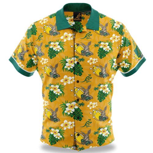 Australian Wallabies Rugby Union 2021 'Boomer' Hawaiian Shirt Polo Sizes S-5XL!