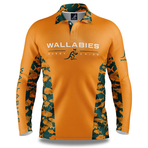 Australian Wallabies ARU Rugby Union Reef Runner Fishing Shirt Sizes S-5XL!