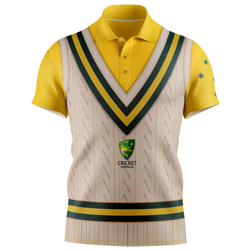 Cricket Australia Sleeveless Vest Polo (Short Sleeve) T Shirt Sizes S-5XL!