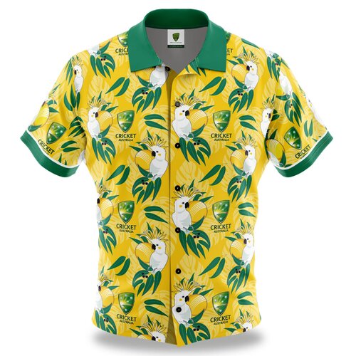Cricket Australia 2024 'Cocky' Hawaiian Polo Shirt Sizes S-5XL!