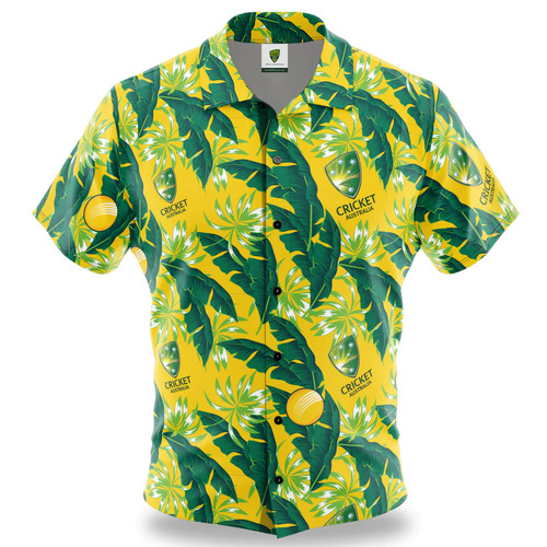 Cricket Australia CA Paradise Hawaiian Polo Shirt Sizes S-5XL!