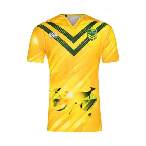 Australian Kangaroos ARL NRL CCC Training Jersey Yellow Sizes S-L!