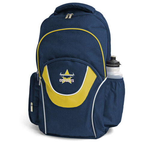 North Qld Cowboys NRL Fusion Backpack with 3 Compartments! School Gym Bag!