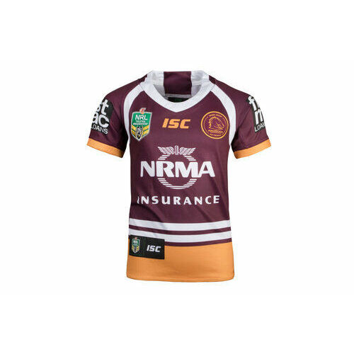 Brisbane Broncos NRL Home ISC Jersey Kids Sizes 6-14! In Stock! T8