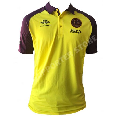 Brisbane Broncos NRL Players Primrose Media Polo Sizes S-5XL! IN STOCK! T8