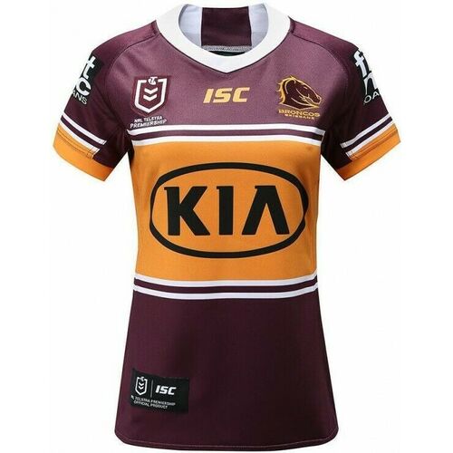 Brisbane Broncos NRL Home ISC Jersey  Ladies Sizes 8-18 T0! In Stock!