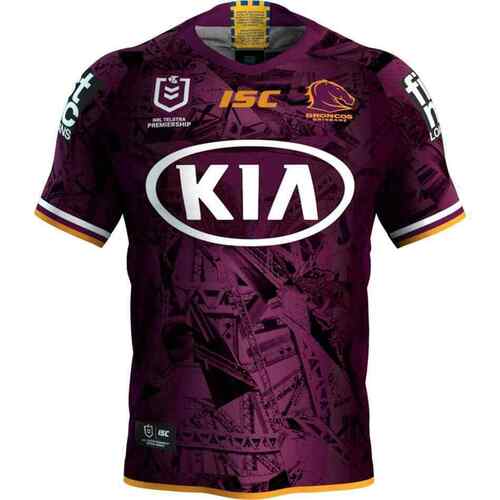 Brisbane Broncos NRL ISC City Alternate Jersey Sizes S-7XL T0! BNWT's