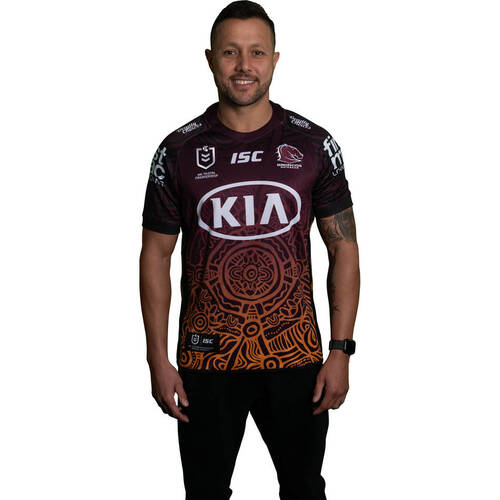 Brisbane Broncos NRL ISC Indigenous Jersey Sizes S-7XL T0! BNWT's