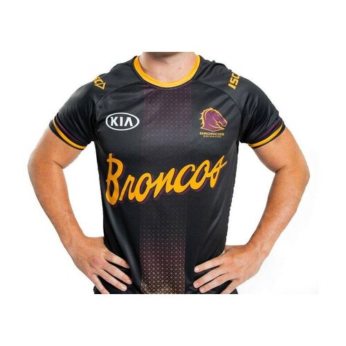 Brisbane Broncos NRL Players Run Out Tee Shirt Sizes S-5XL T0!