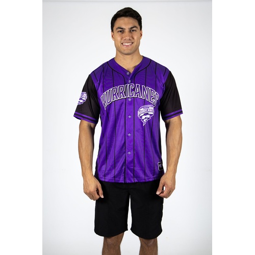 Hobart Hurricanes Big Bash BBL Cricket 'Slugger' Baseball Shirt Sizes S-5XL!