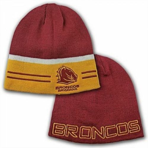 Official NRL Brisbane Broncos Switch Reversible Embroidered Beanie