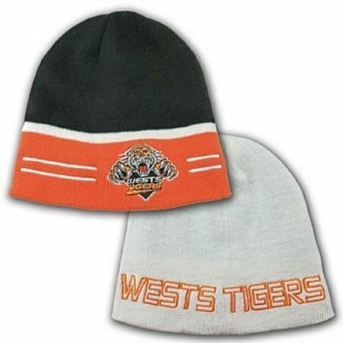 Official NRL West Tigers Switch Reversible Embroidered Beanie