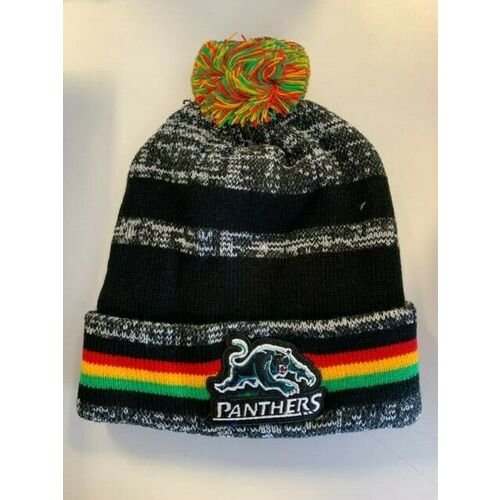 Penrith Panthers NRL Dynamo Knitted Winter Beanie with Pom Pom!