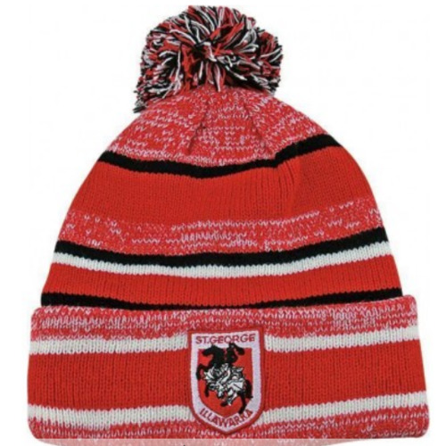 St George Illawarra Dragons NRL Dynamo Knitted Winter Beanie with Pom Pom!