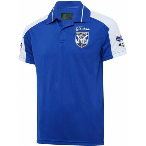Canterbury Bankstown Bulldogs NRL Players Media Polo Shirt Sizes S-5XL!