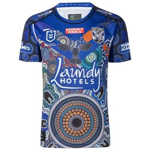 Canterbury Bulldogs NRL Classic Indigenous Jersey Sizes S-7XL! T2
