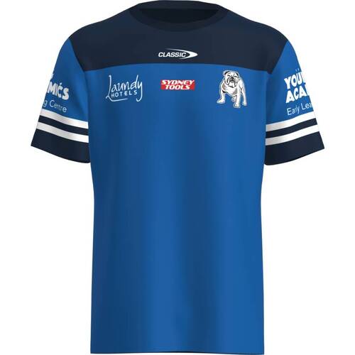 Canterbury Bulldogs NRL 2023 Classic Captains Run T Shirt Sizes S-3XL! 