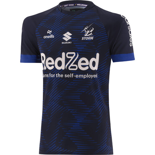 Melbourne Storm NRL 2025 O'Neills Navy Training Shirt Sizes S-7XL!