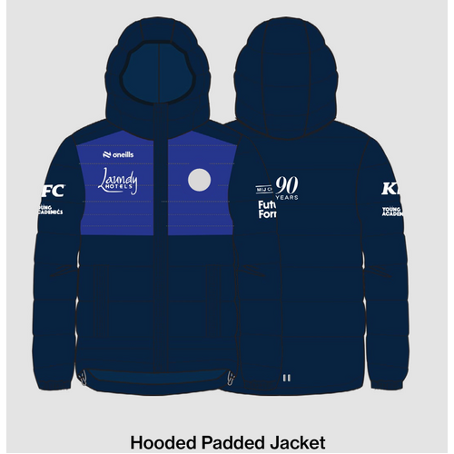 Canterbury Bulldogs NRL 2025 O'Neills Hooded Padded Jackets Sizes S-7XL!