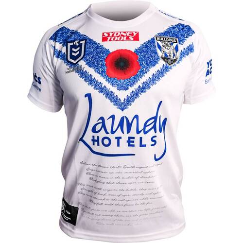 Canterbury Bulldogs NRL 2023 ANZAC Jersey Kids Sizes 6-14!