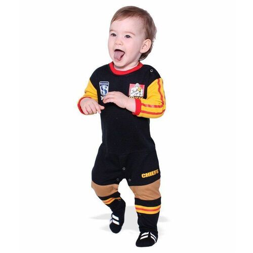 Official New Zealand Chiefs Rugby Footy Suit Bodysuit Jersey Toddlers Size 000-3