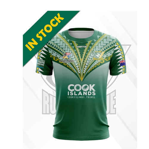 Cook Islands 2022 Rugby League World Cup Training T Shirt Green Sizes S-5XL!