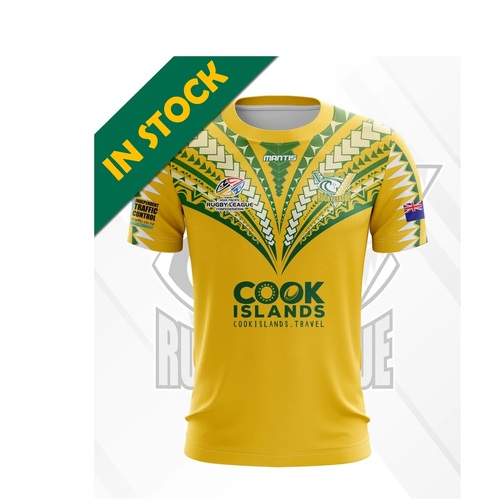 Cook Islands 2022 Rugby League World Cup Training T Shirt Yellow Sizes S-5XL!