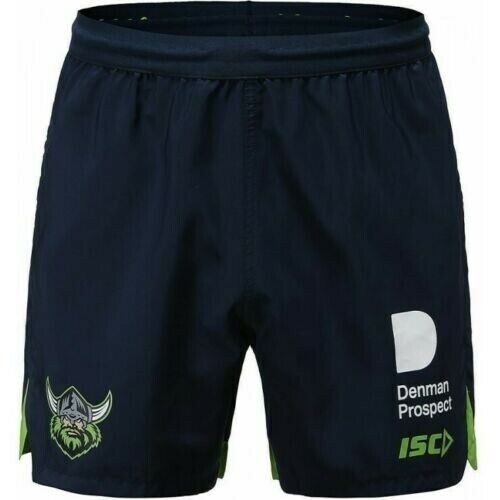 Canberra Raiders NRL ISC Players Navy Training Shorts Sizes S-5XL! T0