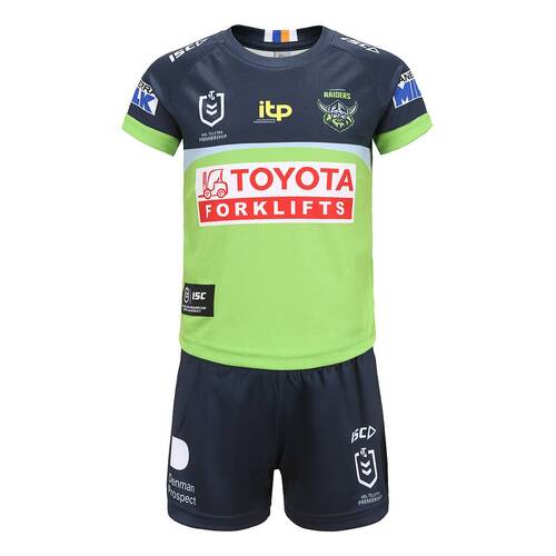 Canberra Raiders NRL ISC Home Jersey Toddlers Set Sizes 0-4! T2