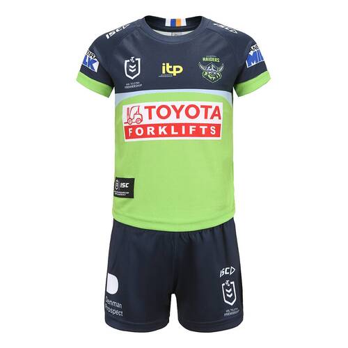 Canberra Raiders NRL ISC 2022 Home Jersey Toddlers Set Sizes 0-4!