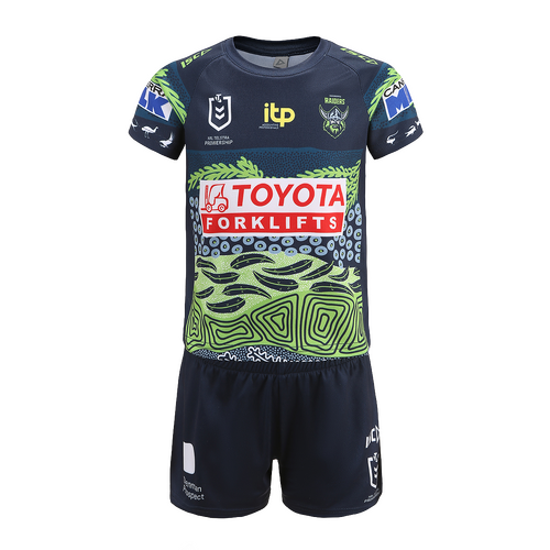 Canberra Raiders NRL ISC Indigenous Jersey Toddlers Set Sizes 0-4! T2