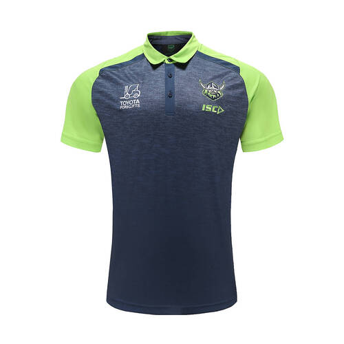 Canberra Raiders NRL ISC 2023 Polo Navy-Green Shirt Sizes S-5XL!