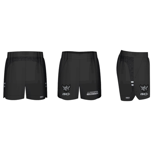 Canberra Raiders NRL ISC Training Shorts Black-Grey Sizes S-2XL! T3