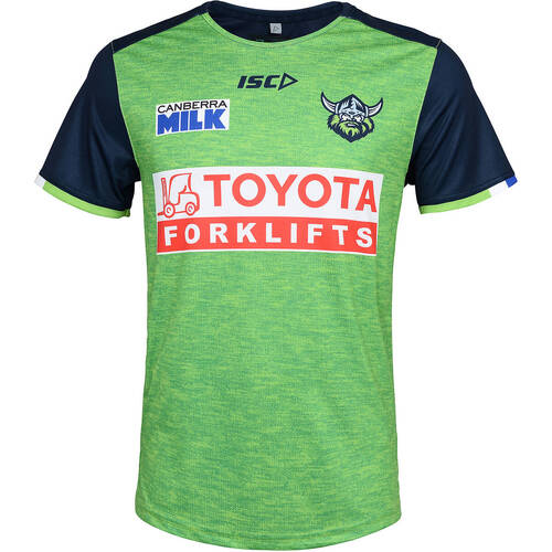 Canberra Raiders NRL ISC Training Shirt Green-Navy Sizes S-5XL! T3