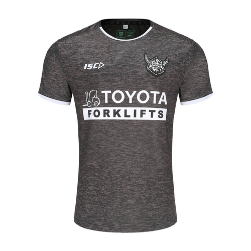 Canberra Raiders NRL ISC Training Shirt Black-Grey Sizes S-2XL! T3
