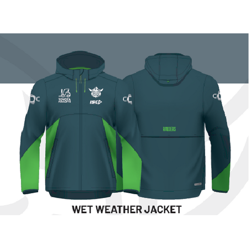 Canberra Raiders NRL ISC 2025 Players Wet Weather Jacket Sizes S-7XL!