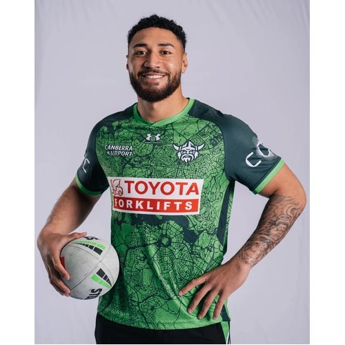 Canberra Raiders NRL  Under Amour 2026 Players Run Out Shirt Kids Sizes 6-16!