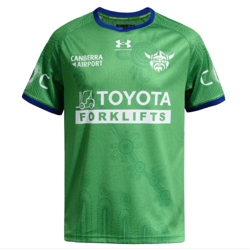 Canberra Raiders NRL Under Amour 2026 Players Indigenous Run Out Shirt Sizes S-3XL!