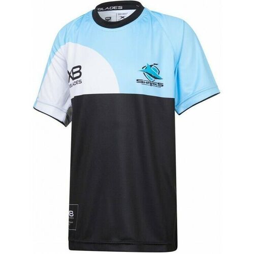 Cronulla Sharks NRL 2019 Players X Blades Black Training Shirt Size S-5XL!