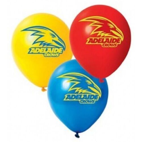 Official AFL Adelaide Crows Happy Birthday Party Latex Helium Balloons (10 Pack)