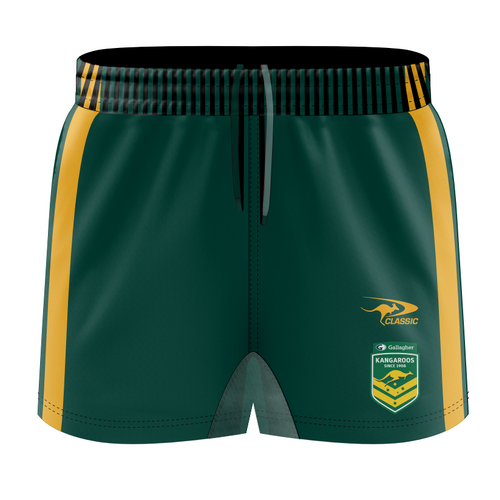 Australian Kangaroos 2023 RL Playing Shorts S-7XL! In Stock