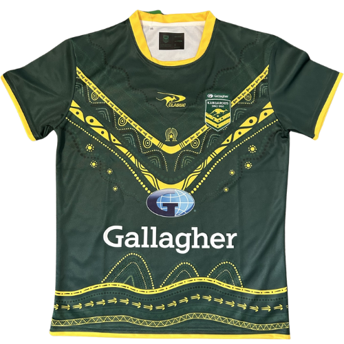 Australian Kangaroos 23/24 RL Indigeonous Players Training Jersey S-7XL! In Stock