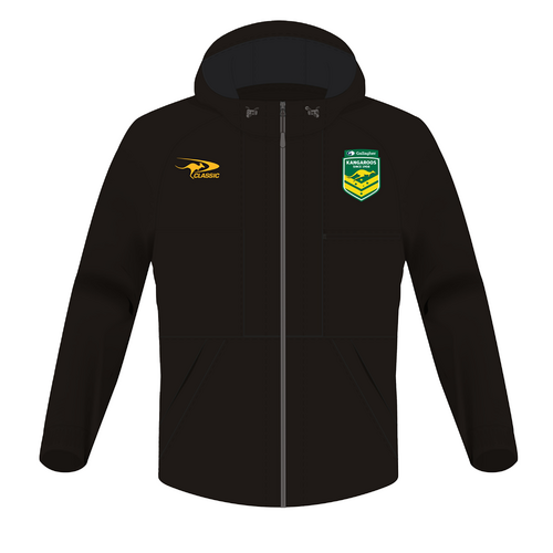 Australian Kangaroos 2024 RL Grey Wet Weather Jacket S-7XL! In Stock