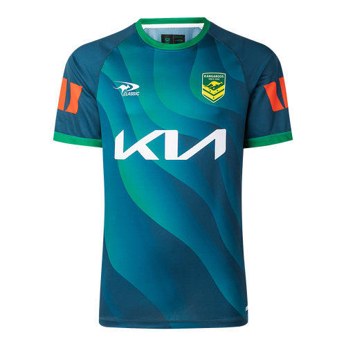 Australian Kangaroos 2025/26 ARL Players Warm Up Shirt Sizes S-7XL!