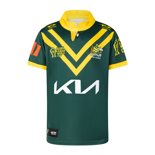 Australian Kangaroos RLWC 2026 Classic Home Jersey Sizes Kids 8-14!