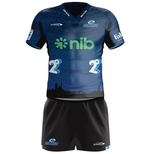 Auckland Blues 2024 Super Rugby Classic Home Jersey Toddlers Infants Set Sizes 0-6!