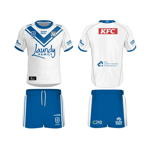 Canterbury Bulldogs NRL 2024 Infants/Toddlers Home Jersey Set Sizes 0-4!