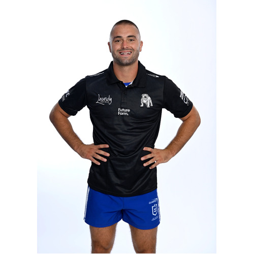 Canterbury Bulldogs NRL 2024 Classic Players Polo Shirt Black Sizes S-7XL!