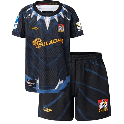 Waikato Chiefs 2025 Marvel Super Rugby Black Panther Jersey Toddler Sizes 2-6!