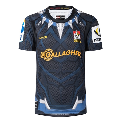Waikato Chiefs 2025 Marvel Super Rugby Black Panther Jersey Sizes S-7XL!
